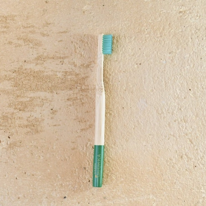 Happy Quokka Bamboo Toothbrush Quokka Green