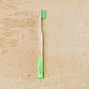 Happy Quokka Bamboo Toothbrush Mint Green