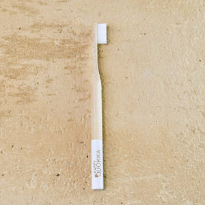 Happy Quokka Bamboo Toothbrush white Green